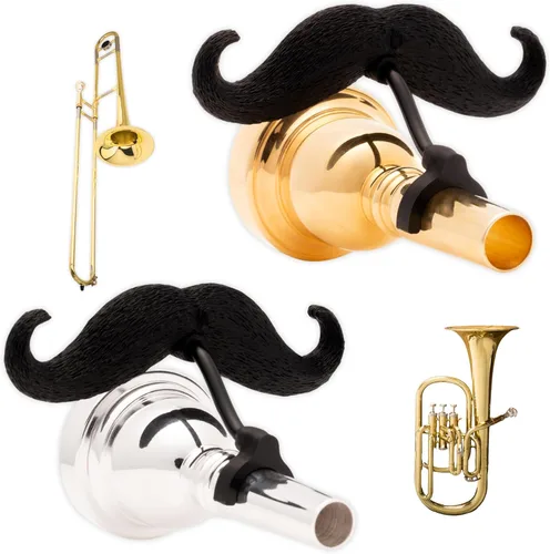 Miniatura 7 de Brasstache - Bigote con clip para boquilla de latón, accesorio de regalo para trompeta, trombón, tuba, cuerno francés, barítono, jugadores