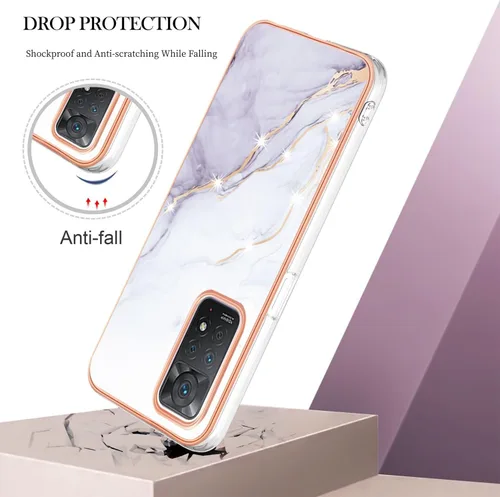 Miniatura 5 de Compatible con Xiaomi Redmi Note 11 Pro Case Marble Case Silicone, Xiaomi Redmi Note 11 Pro Funda de silicona a prueba de golpes delgada antihuellas