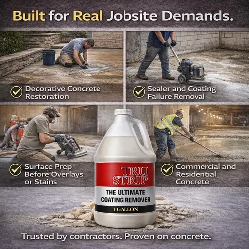 Miniatura 4 de Tru-Strip - Sellador de hormigón de resistencia industrial – (1 galón) removedor profesional de revestimiento y sellador para acrílicos, uretanos