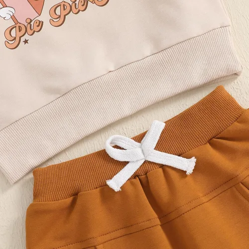 Miniatura 115 de Adobabirl Conjunto de sudadera y pantalones de Halloween para bebé, sudadera y pantalones con parche de calabaza para Halloween, otoño, ropa de bebé