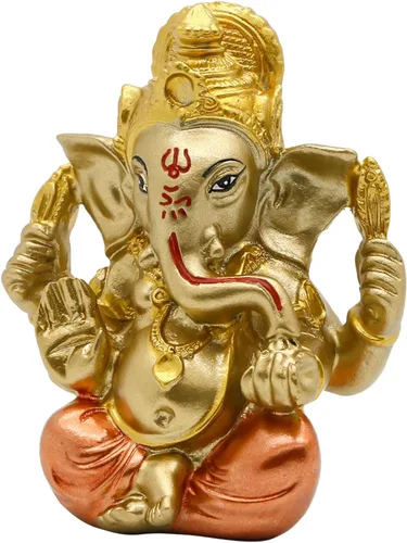 Miniatura 8 de alikiki Dios hindú Señor Ganesha Staue – Ídolo de Dios de la India Ganesh para decoración de tablero de automóvil, regalos de cumpleaños para hombre