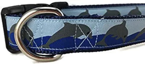 Miniatura 5 de Caninedesign - Collar para perro oceánico, hebilla de liberación rápida, 1 pulgada de ancho, ajustable, nailon, mediano y grande