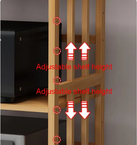 Miniatura 3 de Estantes de esquina de madera, gabinete de componentes, torre de audio estéreo con estantes de madera ajustables en altura, soporte para medios AV