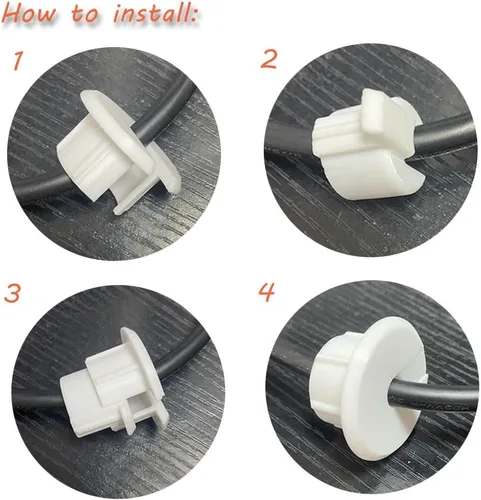 Miniatura 5 de Funda de ojales para enchufe de pared para adaptador de cable Ethernet Starlink Dishy Router, kit de enrutamiento de cable Starlink de alimentación