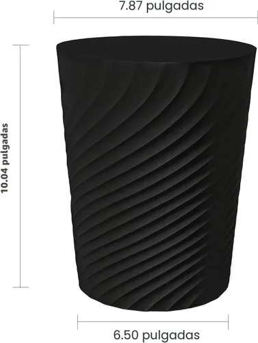 Miniatura 5 de DAJITRE Cubo de basura pequeño de 1.8 galones, papelera de reciclaje de perfil delgado para espacios compactos, baño, oficina, dormitorio, cocina