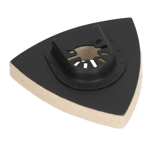 Miniatura 5 de Almohadilla de pulido de fieltro triangular de lana con base de acero de aleación para herramienta oscilante