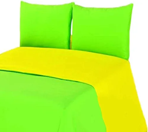 Miniatura 15 de Tache - Juego de funda de edredón reversible de 2 piezas, 100% algodón, color verde lima y negro, tamaño individual