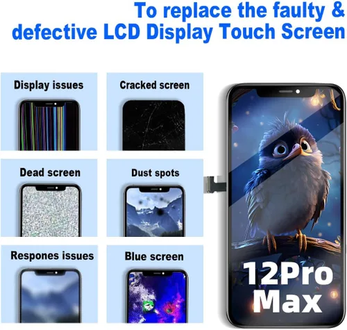 Miniatura 6 de Kit de reemplazo de pantalla para iPhone 12 Pro Max de 6.7 pulgadas, pantalla LCD Full HD con digitalizador de pantalla táctil 3D Touch, ensamblaje