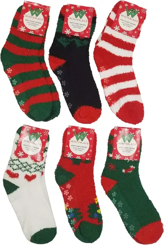 Miniatura 2 de Calcetines de Navidad para mujer, 12 pares, Navidad, patrones coloridos novedosos