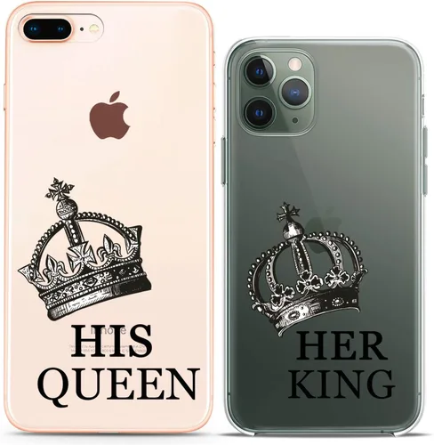 Miniatura 11 de Fundas a juego para parejas compatibles con iPhone 16 15 14 13 12 11 Pro Max Mini Xs X 6s 8 Plus 7+ Xr 10 SE 5 Cookie Coffee Gift Best Friend Kawaii