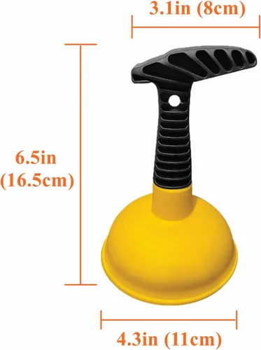 Miniatura 2 de Émbolo para fregadero, mini émbolo fácil de usar con mango corto, potente herramienta de desatascamiento para fregadero de cocina, ducha, desagües