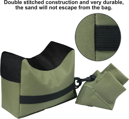 Miniatura 5 de Twod 900D Oxford - Bolsas de descanso para tiro al aire libre, soporte delantero y trasero, soporte para bolsa de arena con poliéster de 900 denier