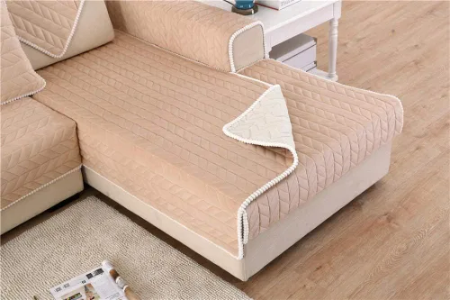 Miniatura 4 de Funda de sofá de tela, funda de sofá seccional para mascotas y perros, protector de muebles de sala de estar, acolchado transpirable, funda de sofá