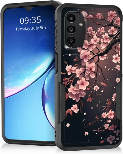 Miniatura 25 de Funda para Galaxy A14 5G, resistente de doble capa híbrida de policarbonato duro, goma suave, a prueba de golpes, funda protectora resistente