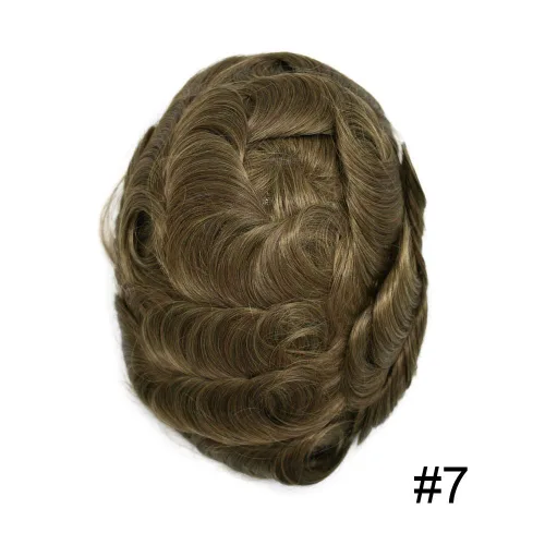 Miniatura 2 de LYRICAL HAIR Toupee - Sistema de reemplazo de postizo para hombres, prótesis masculina, unidad de cabello humano suave y fino para hombres, 8 x 10