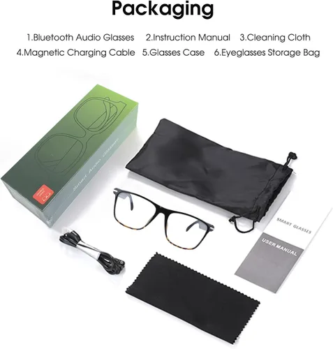 Miniatura 8 de Gafas inteligentes Bluetooth para hombres y mujeres, asistente de voz e impermeabilidad IPX5, lentes inteligentes fotocromáticos con altavoces