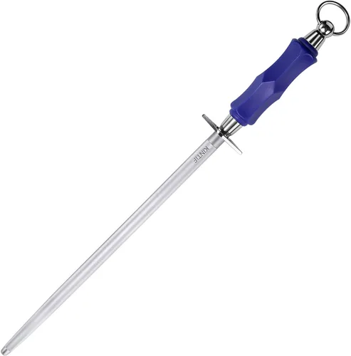 Miniatura 7 de Afilador de cuchillos profesional de 12 pulgadas, acero de alto carbono, acero de alta dureza, acero plano para afilar cuchillos
