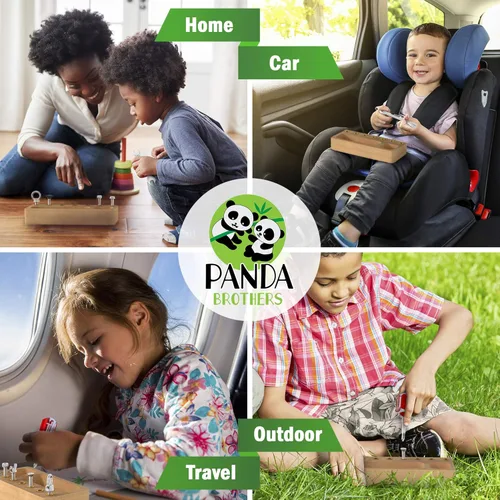 Miniatura 5 de Panda Brothers Juego de tablero de destornillador Montessori - Juguetes Montessori de madera para niños de 4 años y niños pequeños, contenedor