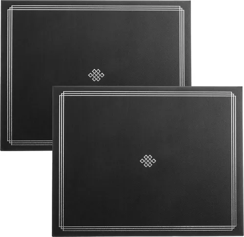 Gartner Studios Gris con Soportes para Certificados de Lámina Plateada, Papelería Personalizada, 9.5" x 11.875", 6 Unidades Gris con plata