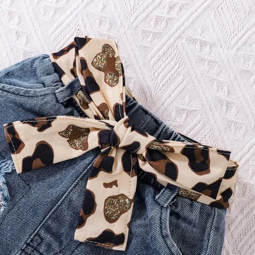 Miniatura 5 de CETEPY Ropa de bebé niña recién nacida manga larga con volantes mameluco pantalones cortos pantalones de leporad diadema trajes para bebés