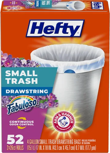 Miniatura 11 de Hefty - Bolsas pequeñas de basura, aroma Fabuloso, 4 galones, 34