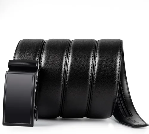 Miniatura 4 de Cinturones de trinquete para hombre, paquete de 2 unidades, cinturones deslizantes ajustables, cinturones sin agujeros para regalos, vestido casual