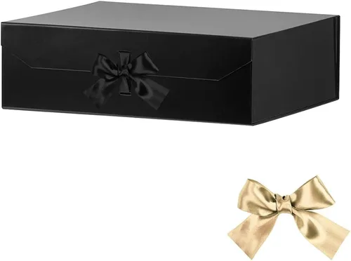 Miniatura 10 de GoooodGift Caja de regalo grande blanca de 13 x 11 x 5.3 pulgadas, caja de regalo con tapa cierre magnético, Navidad, cajas de regalo plegables