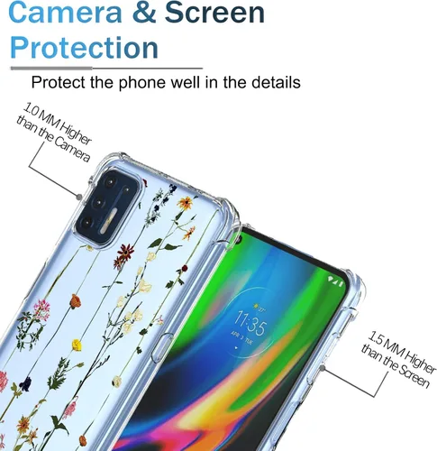 Miniatura 2 de Funda para Moto G Stylus 2021 4G Clear Flower Funda de teléfono TPU suave a prueba de golpes, antiarañazos, funda protectora para Motorola G Stylus