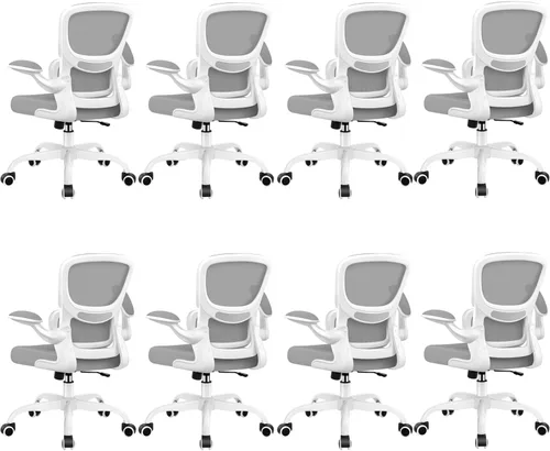 Miniatura 13 de BESTFAIR Silla de oficina ergonómica, silla de escritorio de malla transpirable cómoda con soporte lumbar, silla de escritorio para el hogar