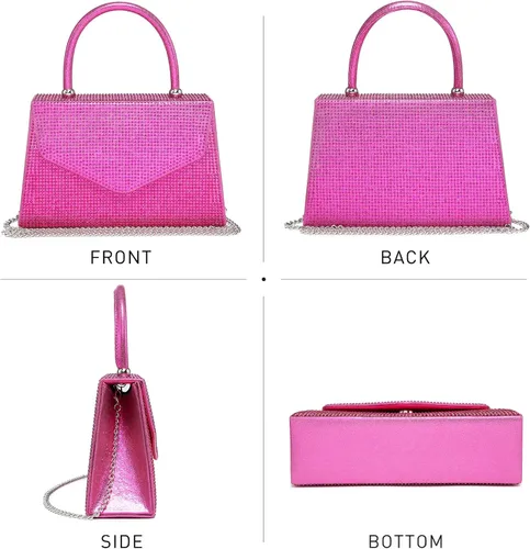 Miniatura 75 de Dasein Bolso de noche para mujer, embragues de fiesta, bolsos de boda, cóctel, baile de graduación, bolsos con purpurina esmerilada