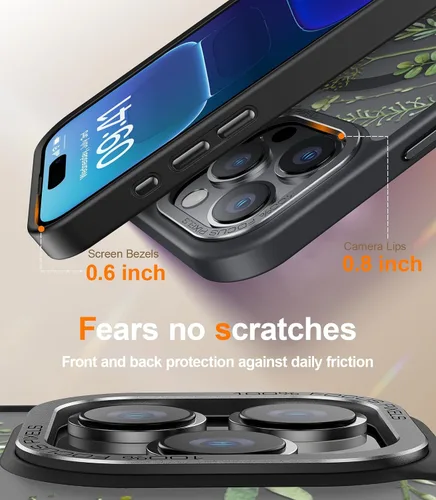 Miniatura 341 de Goodon para iPhone 15 Pro Max con protector de pantalla de privacidad, compatible con Magsafe, funda translúcida mate a prueba de golpes - Linda