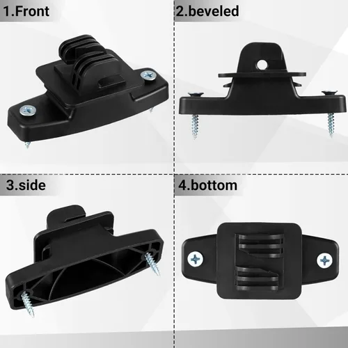 Miniatura 3 de Pushglossy 100 aisladores eléctricos para vallas de alambre, aisladores eléctricos para postes de madera, accesorios para clavos de madera para Negro