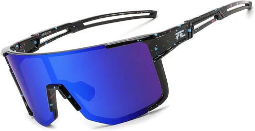 FEISEDY Gafas de sol deportivas para hombres y mujeres, ligero TR90 marco UV400 MTB, correr, pesca, béisbol, B0224