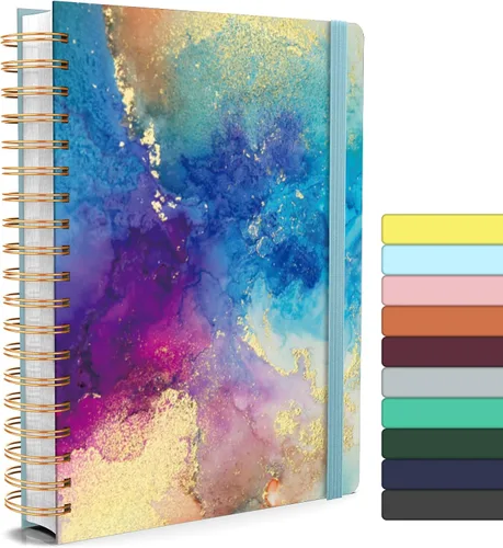 Miniatura 23 de Forvencer Cuaderno rayado en espiral con 300 páginas numeradas, diarios gruesos A5 para escribir con papel de 3.53 oz/m², cuadernos de tapa dura