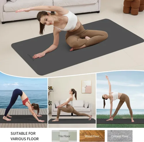 Miniatura 6 de Extra Wide & Thick 8mm Yoga Mat, 72"x31.5" Large Non Slip Exercise Mat, Premium POE Material for Superior Cushioning & Stability, with Strap for