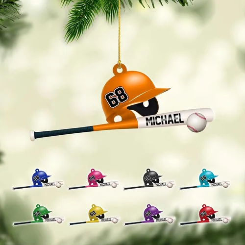 Miniatura 7 de Adorno de béisbol personalizado para niños, recuerdo de cerámica con nombre y número personalizado, algunos niños recién nacen con béisbol en sus