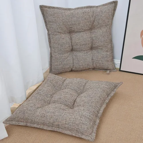 Miniatura 13 de SINSOSSO - Almohadas de suelo grandes de 22 pulgadas, de espuma viscoelástica, cuadradas, antideslizantes, para respaldo de oficina, yoga, asiento