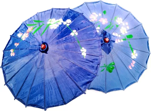 Miniatura 3 de TJ Global Paquete de 2 paraguas chino japonés de 33 pulgadas para bodas, fotografías, disfraces, cosplay, decoración y otros eventos, 2 paraguas