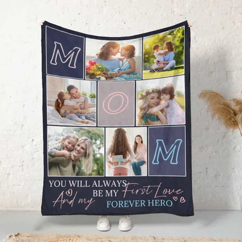 Miniatura 12 de MyPupSocks Manta personalizada para mamá, regalos personalizados para mamá, manta de cama con fotos, regalos de cumpleaños para mujeres, mamá