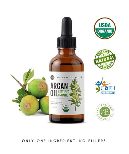 Miniatura 6 de Aceite de Argán marroquí orgánico virgen 100 % puro con certificación USDA, prensado en frío por Kate Blanc Estimula el crecimiento para el pelo