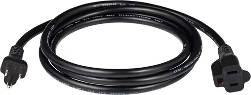 Miniatura 2 de Amazon Basics - Cable de extensión de 6 pies, 3 clavijas, extensor de toma de corriente, cable de extensión para interiores, 13 amperios, 125 V