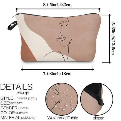 Miniatura 3 de Deanfun Bolsa de cosméticos para mujer, 2 piezas de flores de mandala, bolsas de maquillaje impermeables, bolsa espaciosa para artículos de tocador