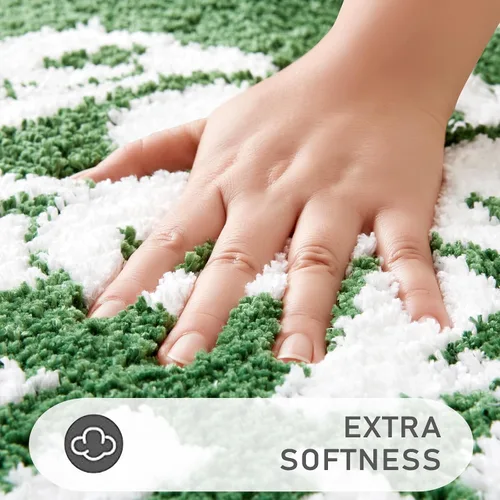 Miniatura 6 de Alfombra de baño verde bonita y divertida para dormitorio, baño, SELF Love Club de felpa moderna y genial decoración de San Valentín, regalo