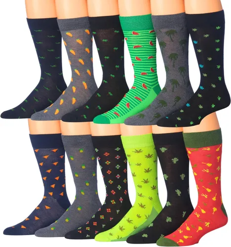 Miniatura 20 de JAMES FIALLO Calcetines de vestir para hombre, calcetines de vestir para hombre, estilo casual, coloridos, divertidos, novedosos, a la moda, paquete