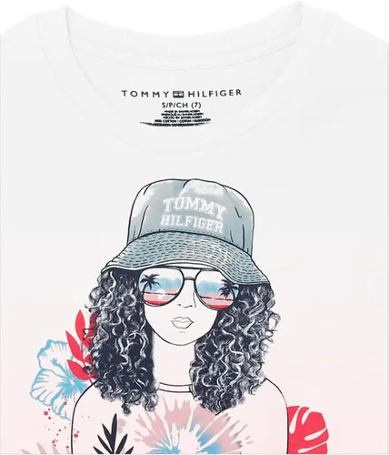 Miniatura 4 de Tommy Hilfiger Camiseta grande de manga corta con cuello redondo para niña
