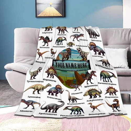 Miniatura 23 de Manta de bebé de esqueletos de dinosaurios de neón retro de los años 80, regalos para niños y niñas, decoración de dinosaurios, felpa suave