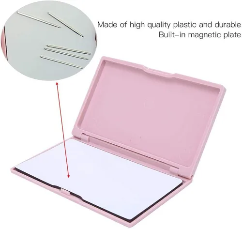 Miniatura 3 de ViaGasaFamido Estuche de almacenamiento de agujas magnéticas, rectángulo magnético manual para coser, pasador de costura, caja de almacenamiento