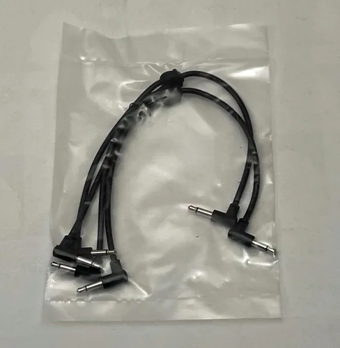 Miniatura 2 de SSMS - Luigi's Modular M-Doppio Mini Y - Cables de conexión divisores en ángulo recto – 2 unidades (negro) (10 x 10)