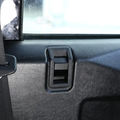 Miniatura 4 de Para Land Rover Defender 90 110 130 2004-2018 Aluminio Puerta Interior de Coche Manija Decoración Cubierta Accesorios Auto (2 unidades, Negro)