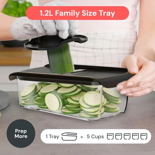 Miniatura 6 de Fullstar Mandoline Slicer for Kitchen, Fruit Cutter, Cheese Grater, Cucumber Slicer, Veggie Spiralizer, Food Cutter & Kitchen Gadgets & Gifts with